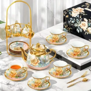 32d1446f98624728ae656898e921181f-goods 10pcs Classic British Porcelain Tea Service Set